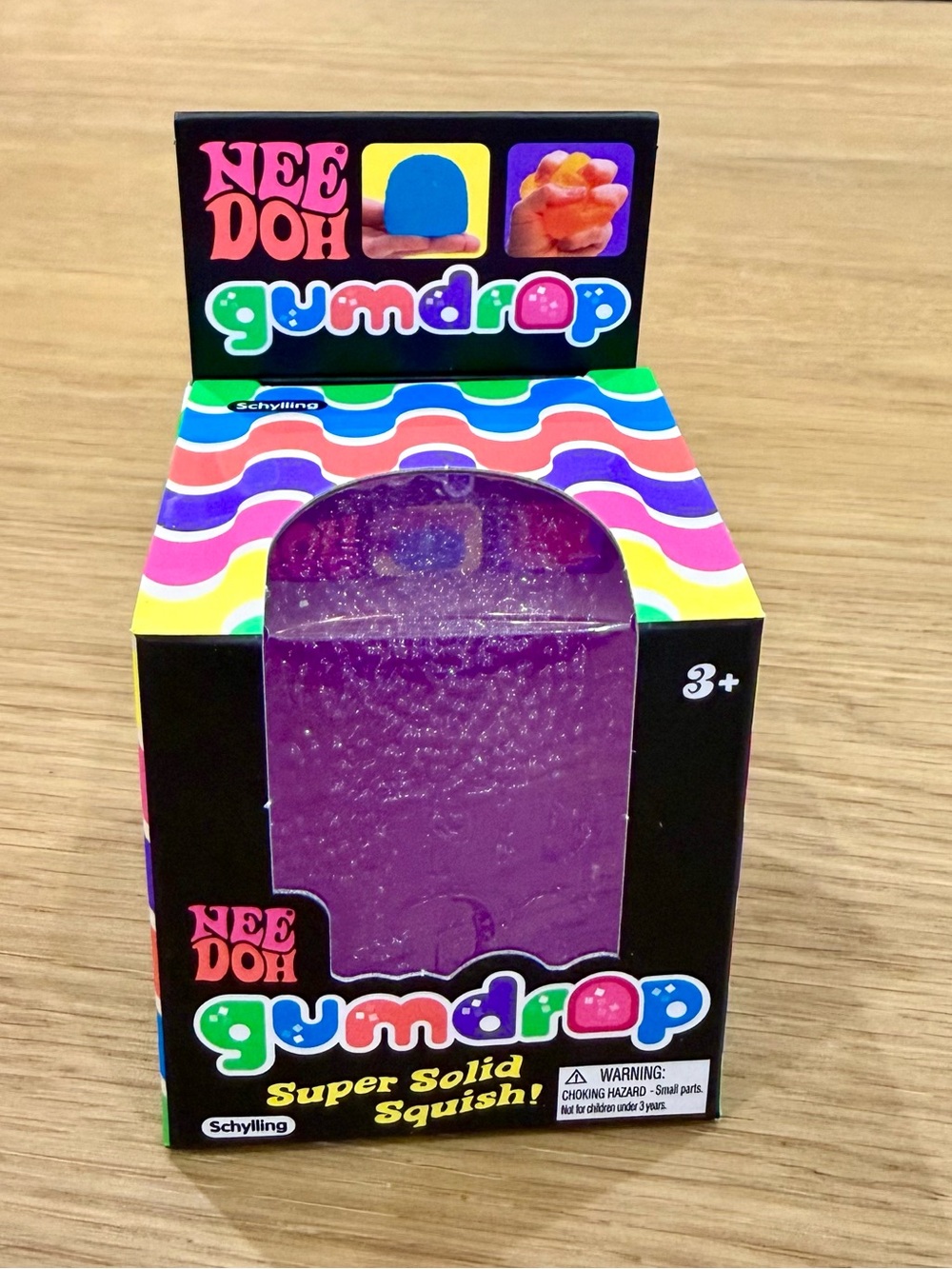NeeDoh: Gumdrop Super Solid Squish! Stress Toy – Purple 🫟